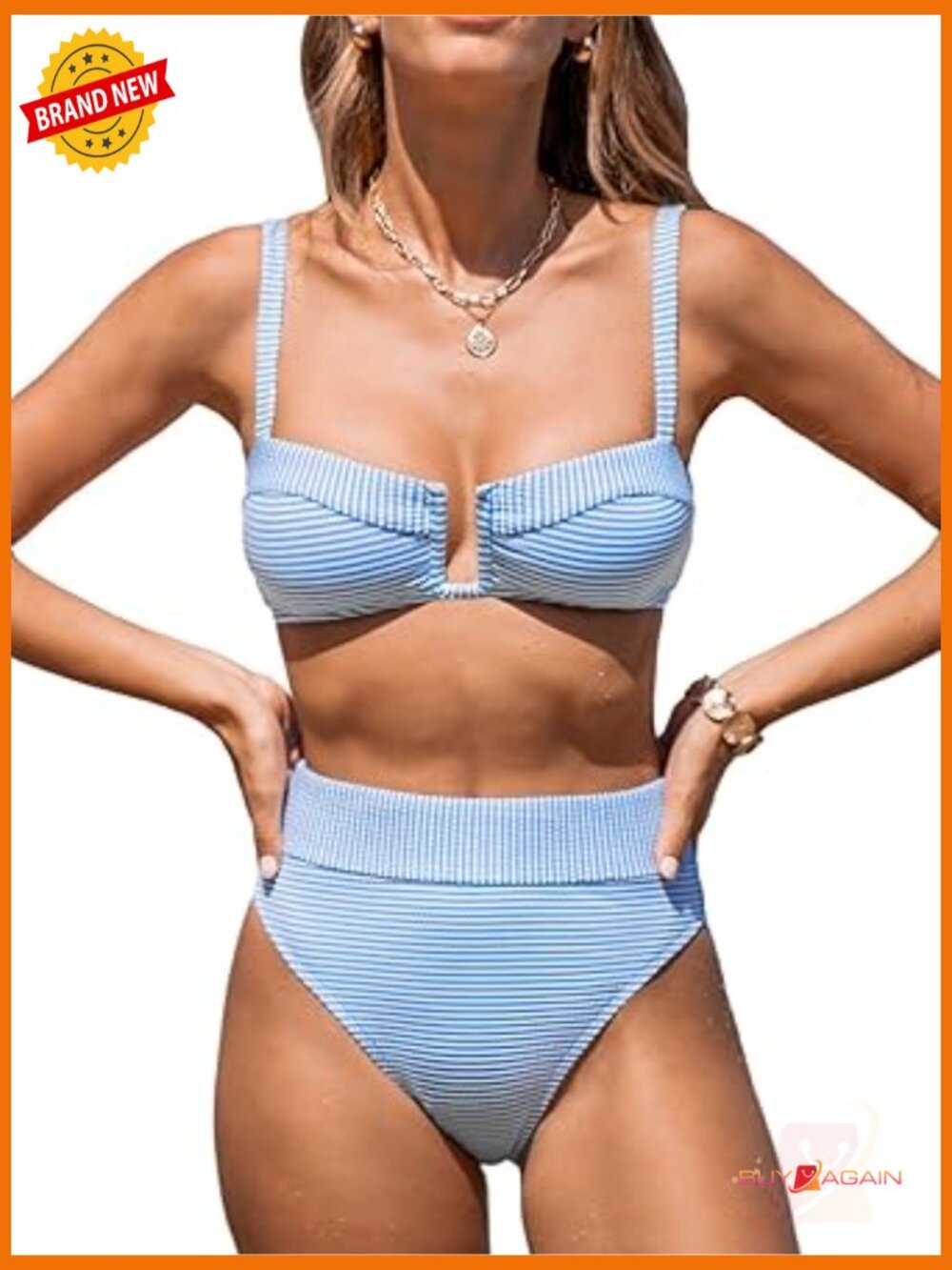 High Waisted Cheeky Bikini Set with U Wire Support